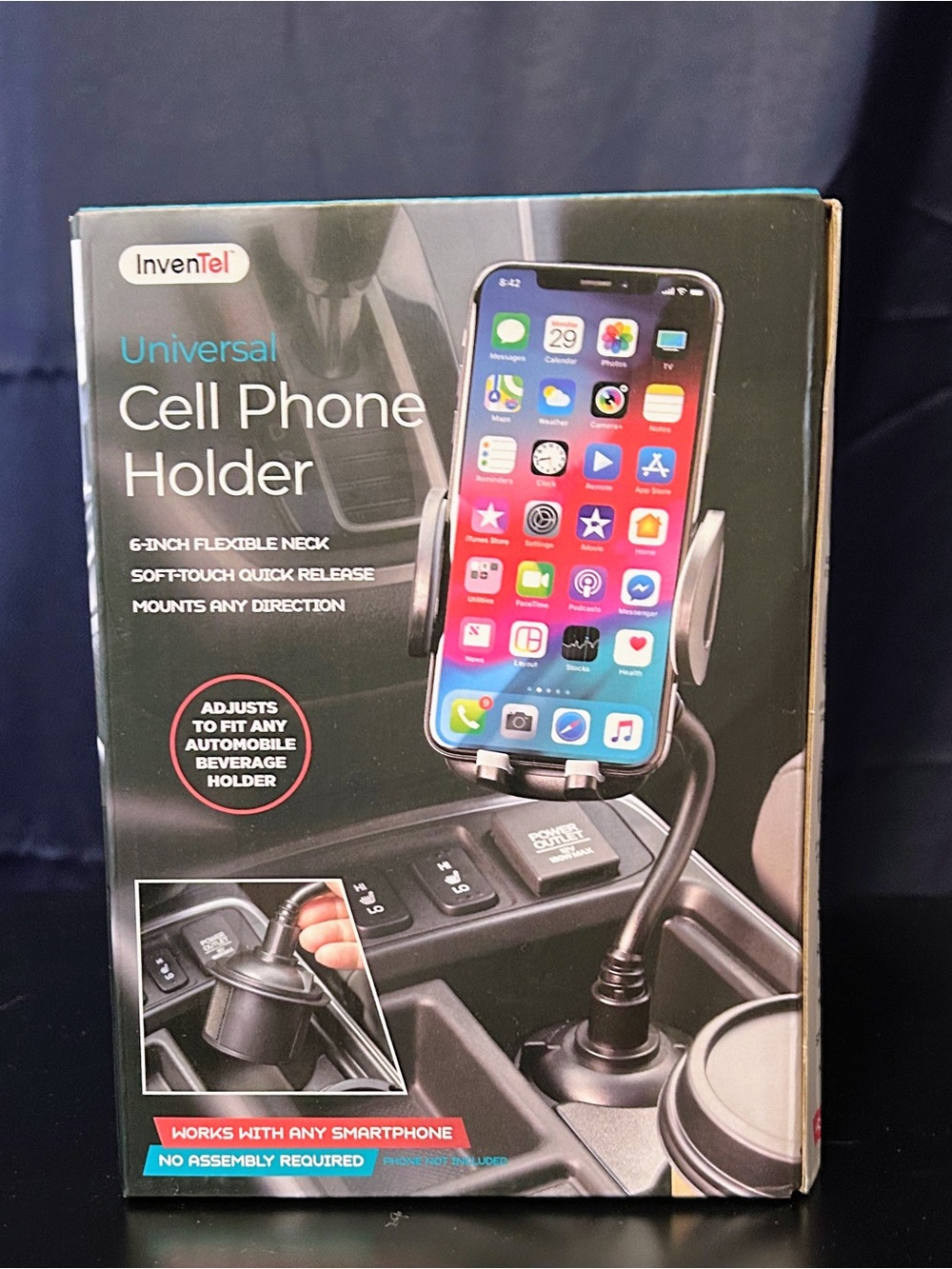 InvenTel Universal Cell Phone Holder - Black